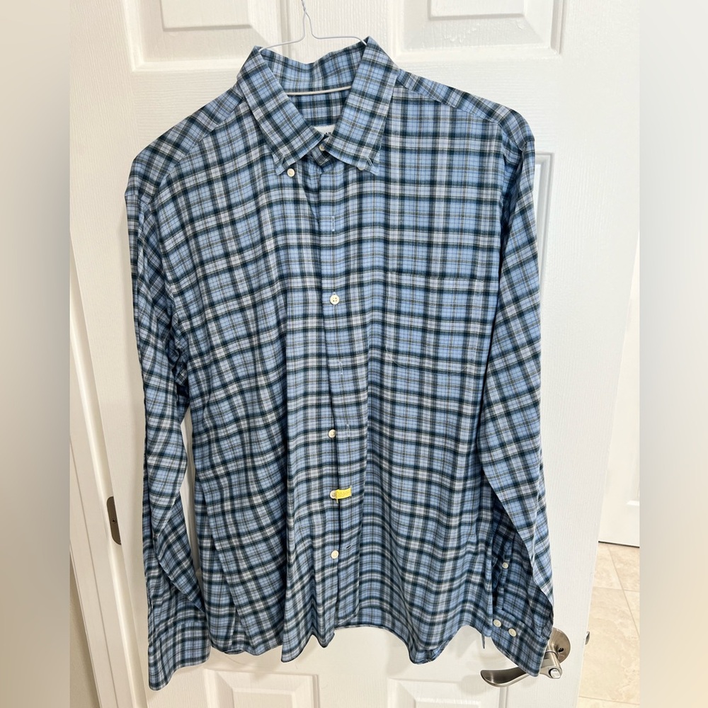 Peter Millar Size Large Dress Shirt Button Down EUC